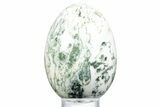 Polished Tree Agate Egg - India #356332-1